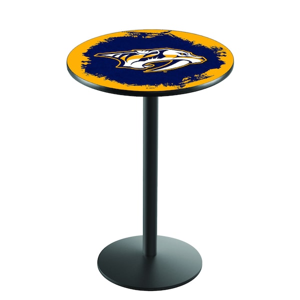 42" Blk Wrinkle Nashville Predators Pub Table